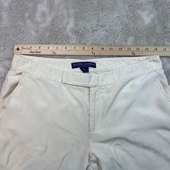 Ralph Lauren PURPLE LABEL Cream Pants 100% Silk Womens Size 12 Made in USA - Picture 8 of 15